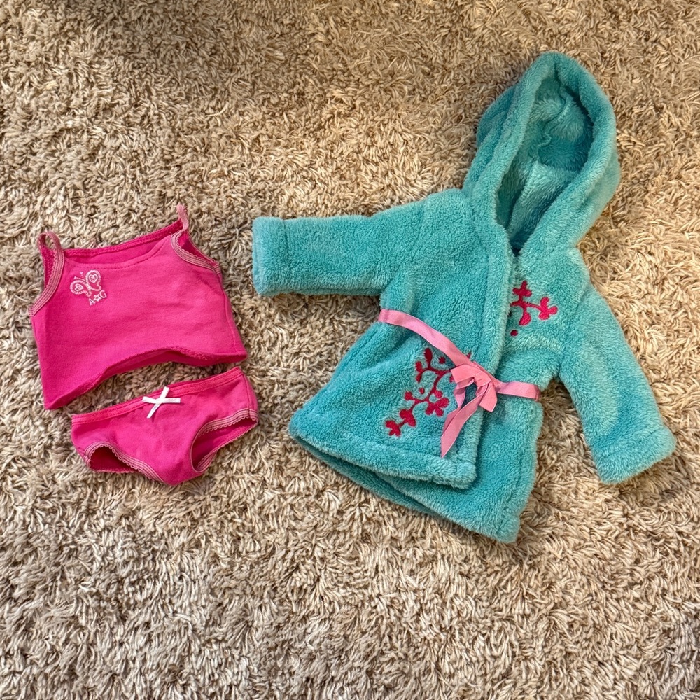 American Girl underwear and bathrobe